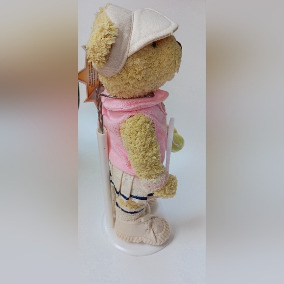Brass Button Sports Bear Pink Tennis Player Girl Plush MISSY - Picture 5 of 5